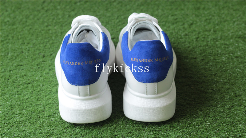 Alexander McQueen Oversized Sneaker White Blue Suede